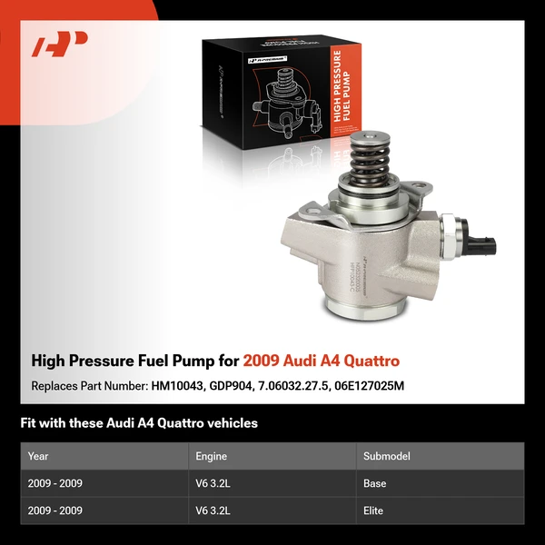 High Pressure Fuel Pump for 2009 Audi A4 Quattro