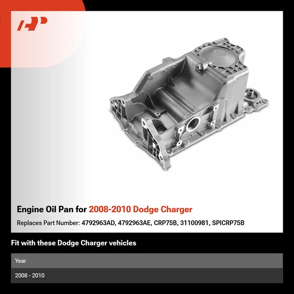 Engine Oil Pan for 2008-2010 Dodge Charger