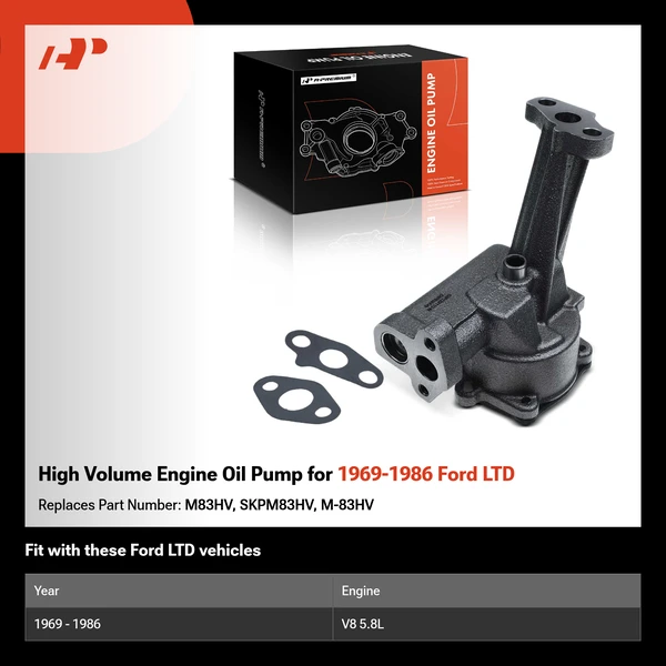 High Volume Engine Oil Pump for 1969-1986 Ford LTD