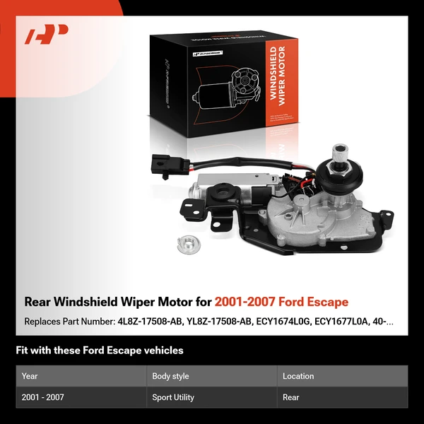 Rear Windshield Wiper Motor for 2001-2007 Ford Escape