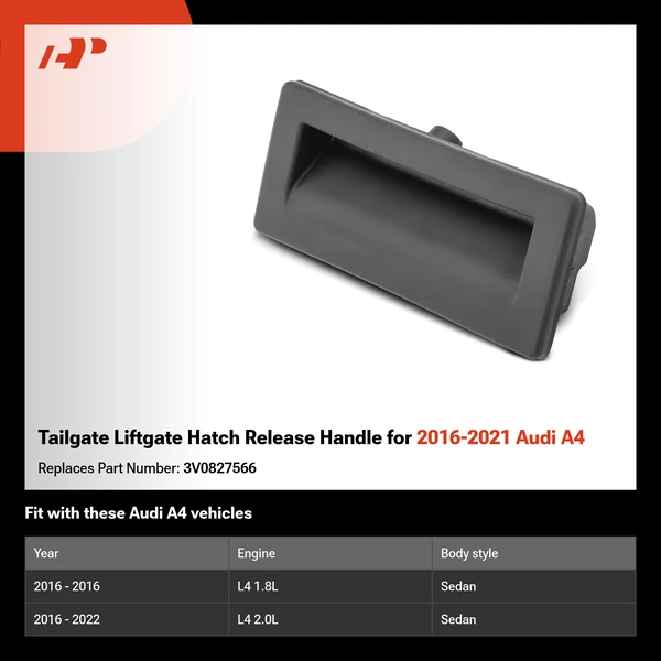 Tailgate Liftgate Hatch Release Handle for 2016-2021 Audi A4