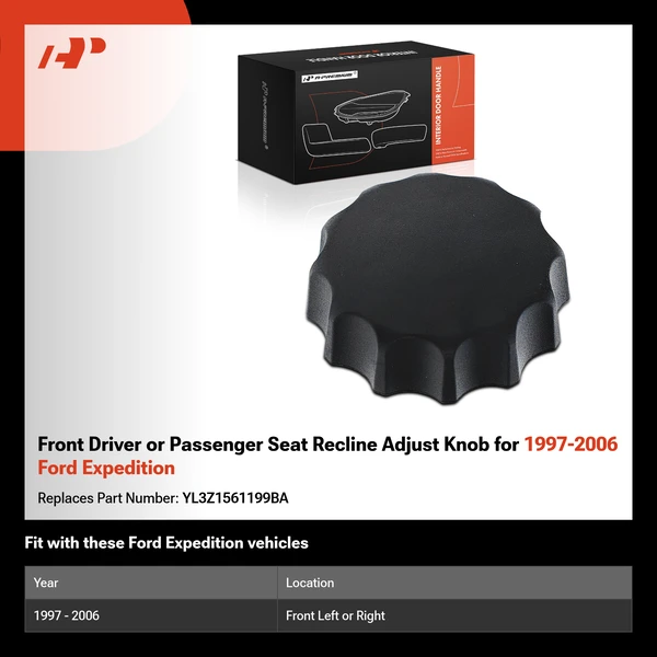 Front Driver or Passenger Seat Recline Adjust Knob for 1997-2006 Ford Expedition