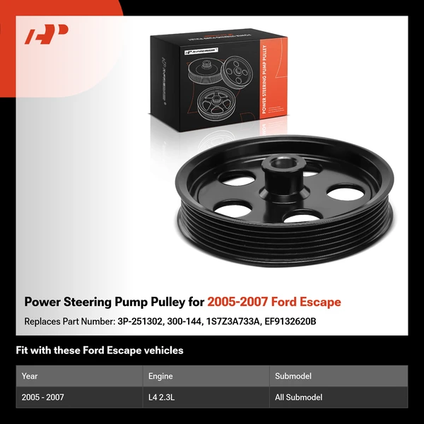 Power Steering Pump Pulley for 2005-2007 Ford Escape