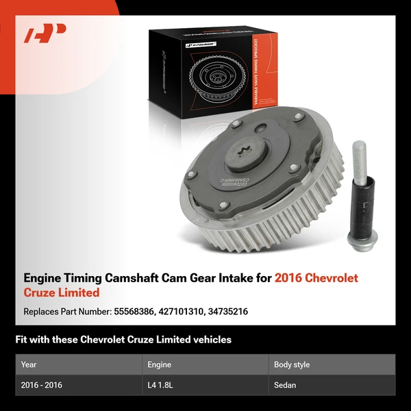 Engine Timing Camshaft Cam Gear Intake for 2016 Chevrolet Cruze Limited