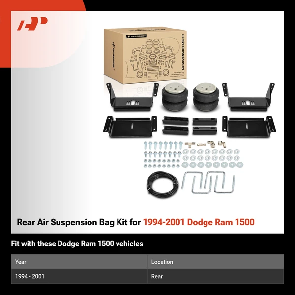 Rear Air Suspension Bag Kit for 1994-2001 Dodge Ram 1500