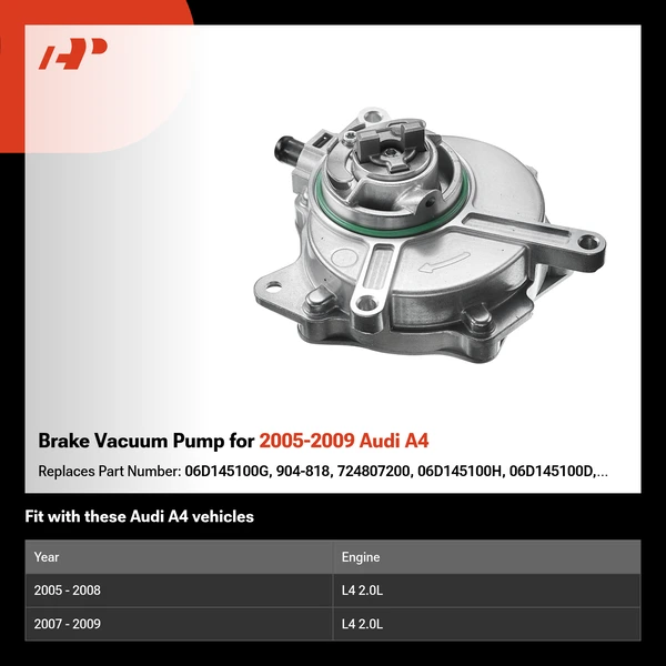 Brake Vacuum Pump for 2005-2009 Audi A4