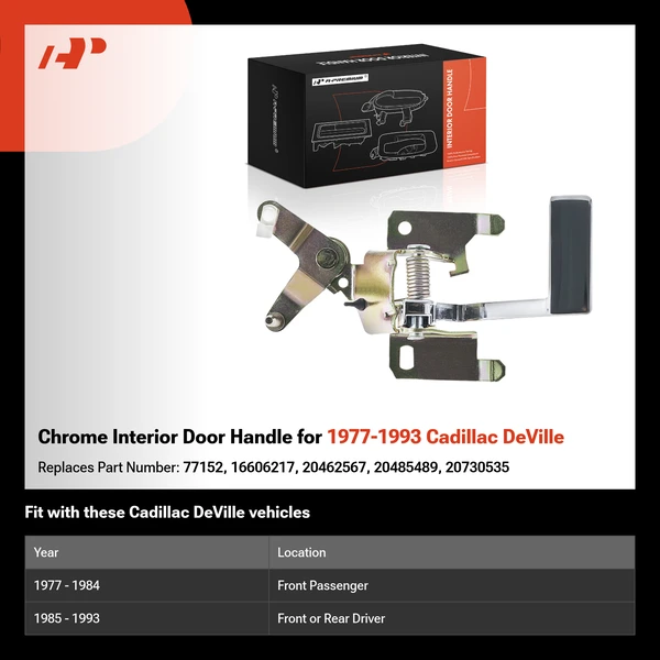 Chrome Interior Door Handle for 1977-1993 Cadillac DeVille