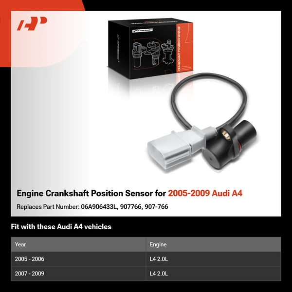 Engine Crankshaft Position Sensor for 2005-2009 Audi A4