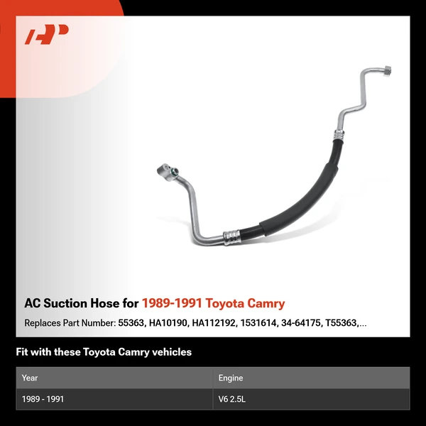 AC Suction Hose for 1989-1991 Toyota Camry
