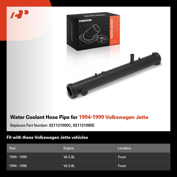 Water Coolant Hose Pipe for 1994-1999 Volkswagen Jetta