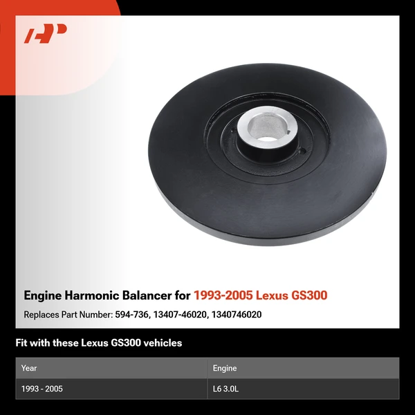 Engine Harmonic Balancer for 1993-2005 Lexus GS300