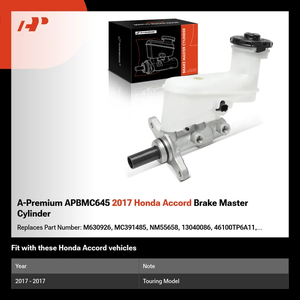 A-Premium APBMC645 2017 Honda Accord Brake Master Cylinder