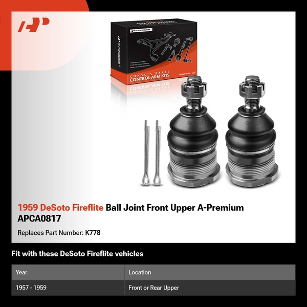 1959 DeSoto Fireflite Ball Joint Front Upper A-Premium APCA0817