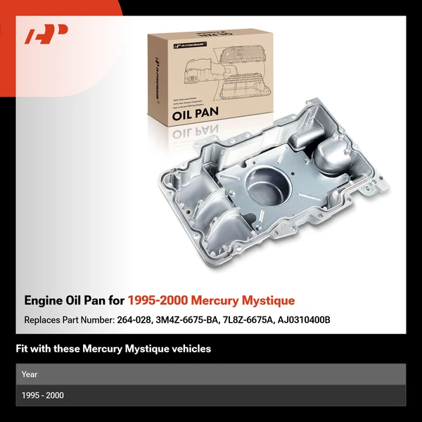 Engine Oil Pan for 1995-2000 Mercury Mystique