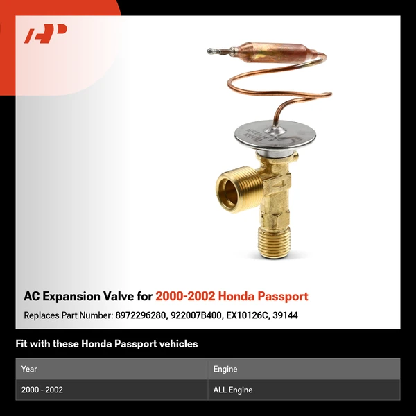 AC Expansion Valve for 2000-2002 Honda Passport