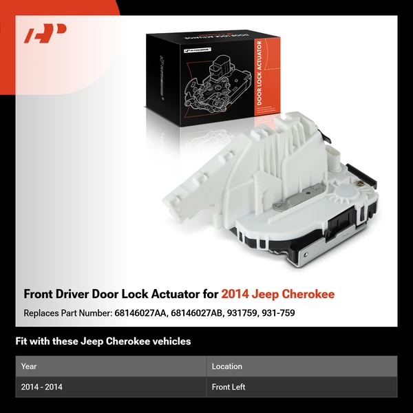 Front Driver Door Lock Actuator for 2014 Jeep Cherokee
