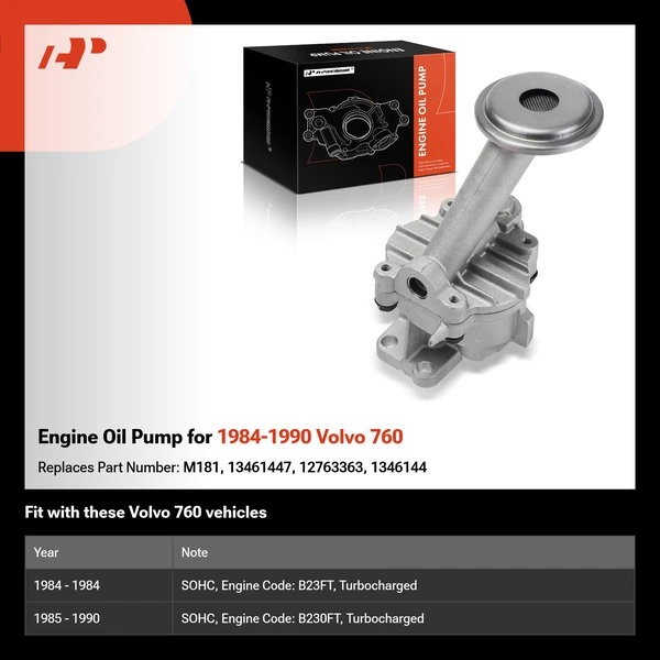 Engine Oil Pump for 1984-1990 Volvo 760