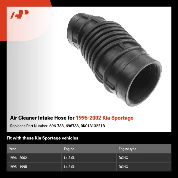 Air Cleaner Intake Hose for 1995-2002 Kia Sportage