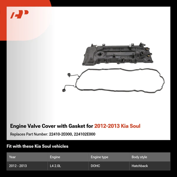 Engine Valve Cover with Gasket for 2012-2013 Kia Soul