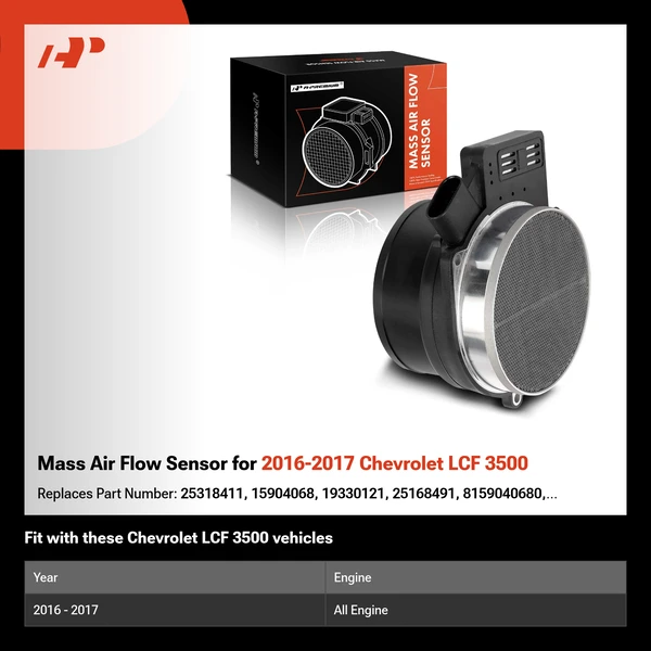 Mass Air Flow Sensor for 2016-2017 Chevrolet LCF 3500
