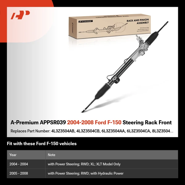 A-Premium APPSR039 2004-2008 Ford F-150 Steering Rack Front