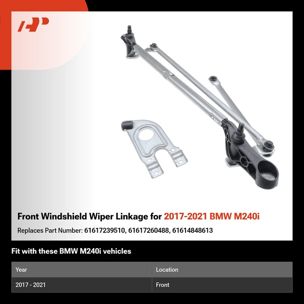 Front Windshield Wiper Linkage for 2017-2021 BMW M240i