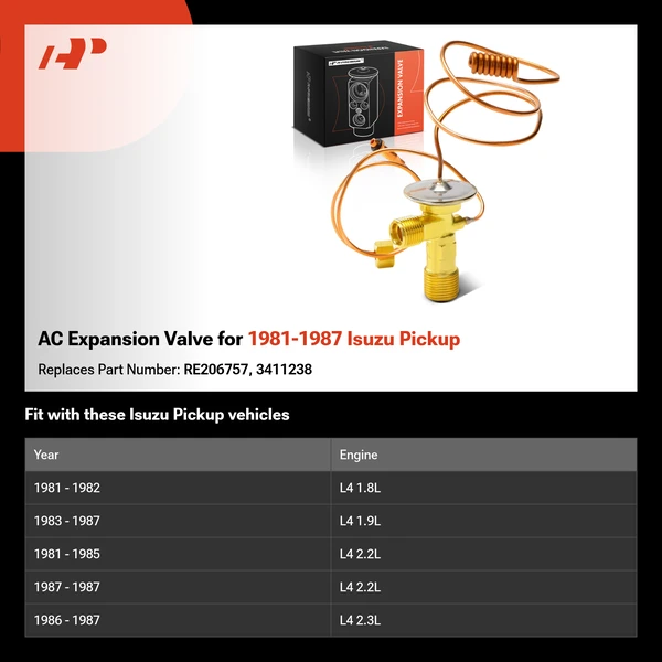 AC Expansion Valve for 1981-1987 Isuzu Pickup