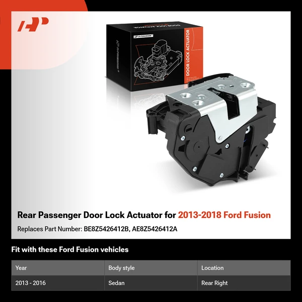 Rear Passenger Door Lock Actuator for 2013-2018 Ford Fusion