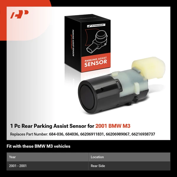 1 Pc Rear Parking Assist Sensor for 2001 BMW M3