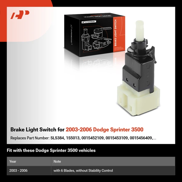 Brake Light Switch for 2003-2006 Dodge Sprinter 3500