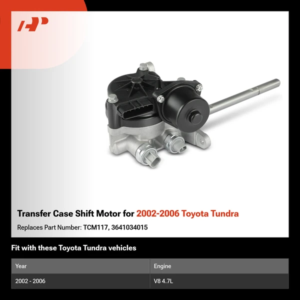 Transfer Case Shift Motor for 2002-2006 Toyota Tundra