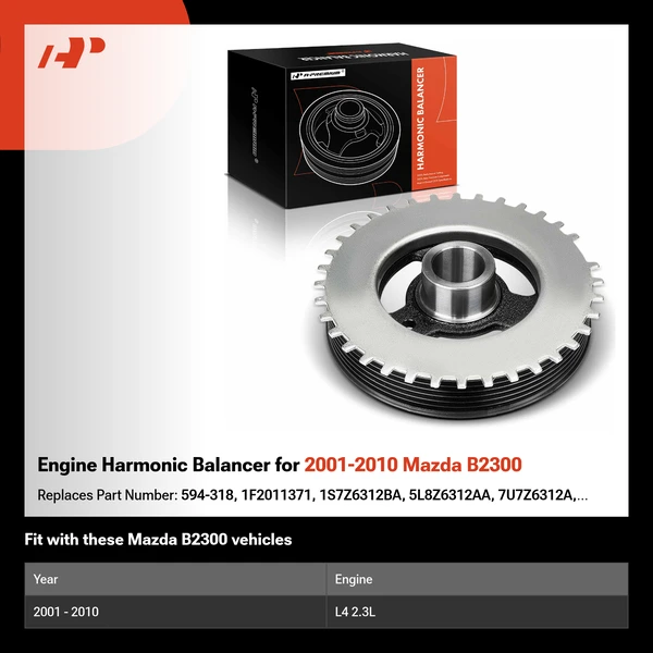 Engine Harmonic Balancer for 2001-2010 Mazda B2300