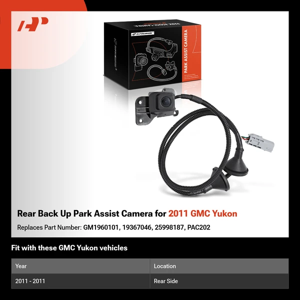Rear Back Up Park Assist Camera for 2011 GMC Yukon