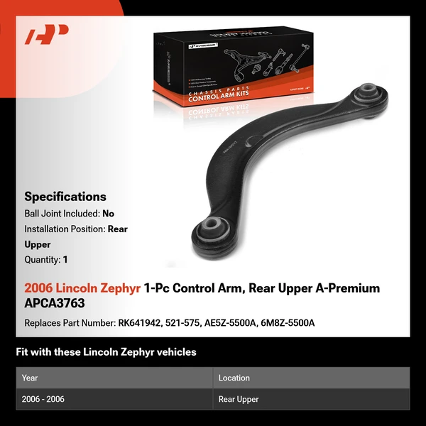 2006 Lincoln Zephyr 1-Pc Control Arm, Rear Upper A-Premium APCA3763