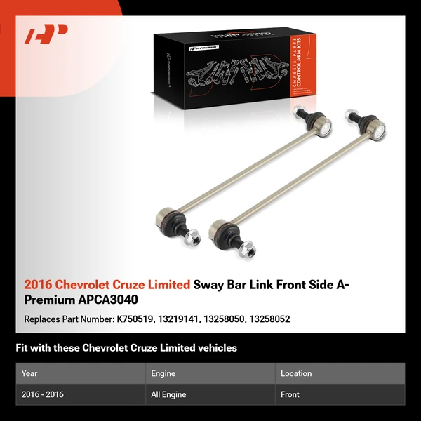 2016 Chevrolet Cruze Limited Sway Bar Link Front Side A-Premium APCA3040