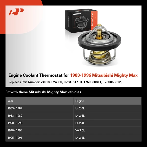 Engine Coolant Thermostat for 1983-1996 Mitsubishi Mighty Max
