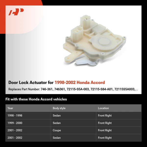 Door Lock Actuator for 1998-2002 Honda Accord