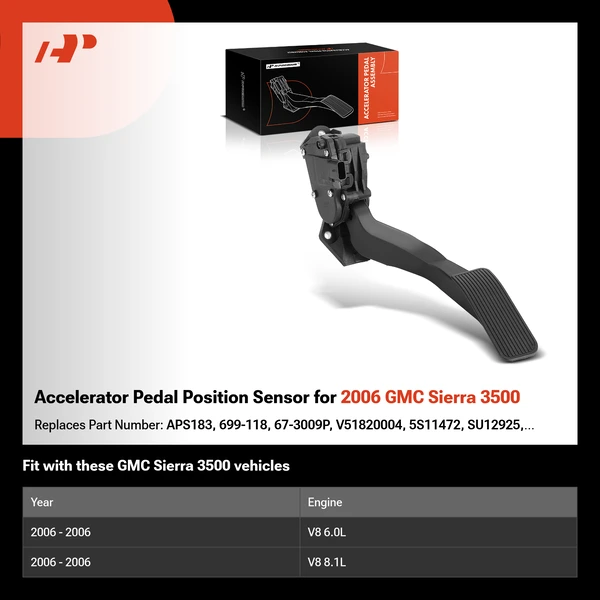 Accelerator Pedal Position Sensor for 2006 GMC Sierra 3500