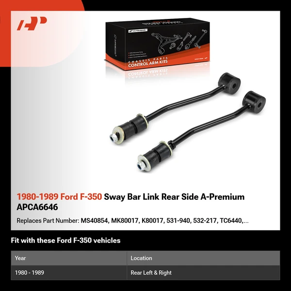 1980-1989 Ford F-350 Sway Bar Link Rear Side A-Premium APCA6646