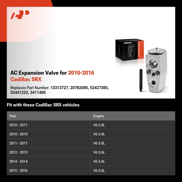 AC Expansion Valve for 2010-2016 Cadillac SRX