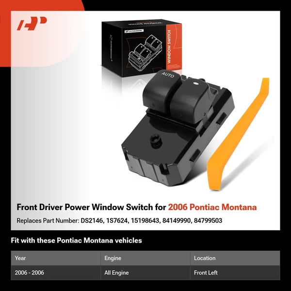 Front Driver Power Window Switch for 2006 Pontiac Montana