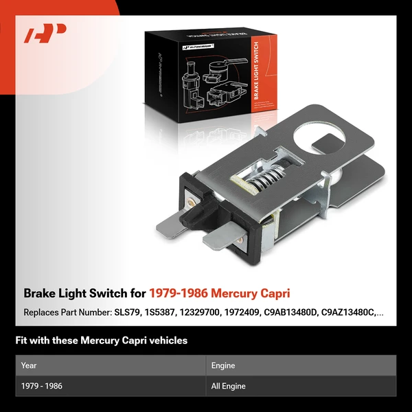 Brake Light Switch for 1979-1986 Mercury Capri