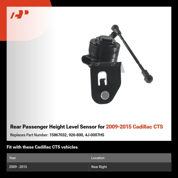 Rear Passenger Height Level Sensor for 2009-2015 Cadillac CTS