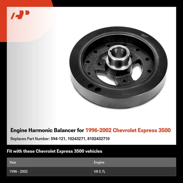 Engine Harmonic Balancer for 1996-2002 Chevrolet Express 3500