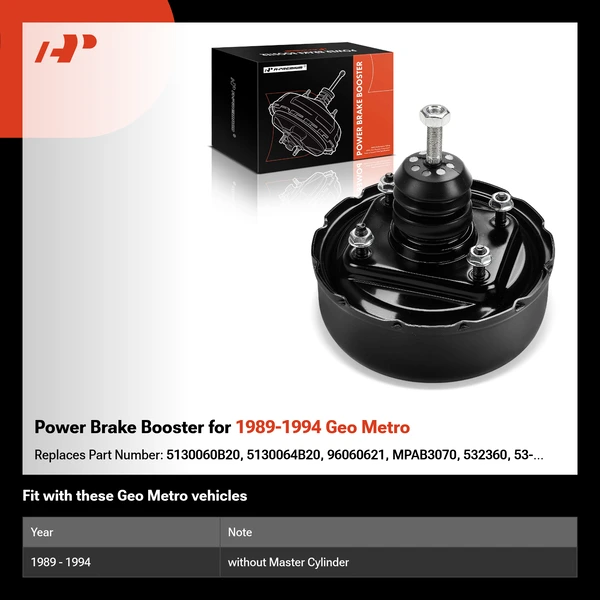 Power Brake Booster for 1989-1994 Geo Metro