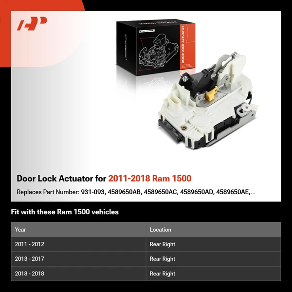 Door Lock Actuator for 2011-2018 Ram 1500