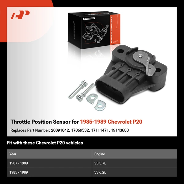 Throttle Position Sensor for 1985-1989 Chevrolet P20