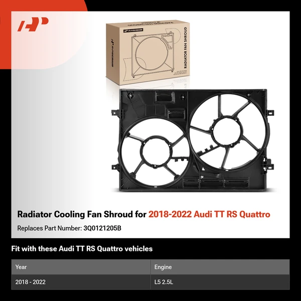 Radiator Cooling Fan Shroud for 2018-2022 Audi TT RS Quattro