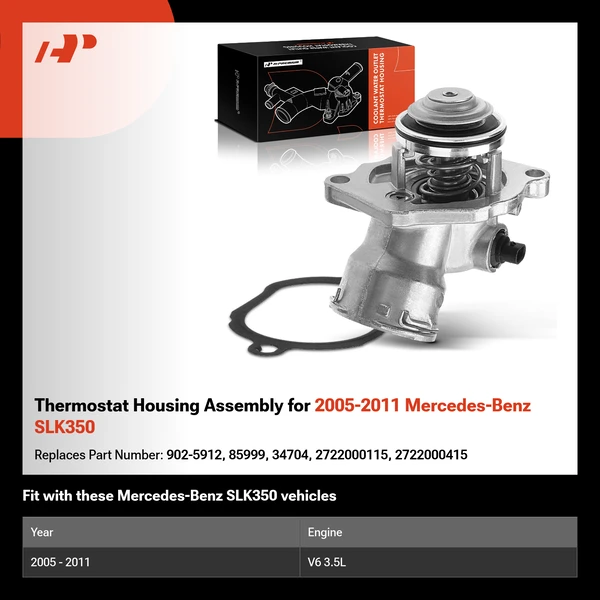 Thermostat Housing Assembly for 2005-2011 Mercedes-Benz SLK350