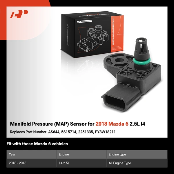 Manifold Pressure (MAP) Sensor for 2018 Mazda 6 2.5L l4